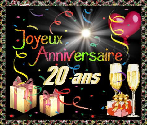 carte anniversaire 20 ans gratuite|Images Joyeux Anniversaire 20 ans 